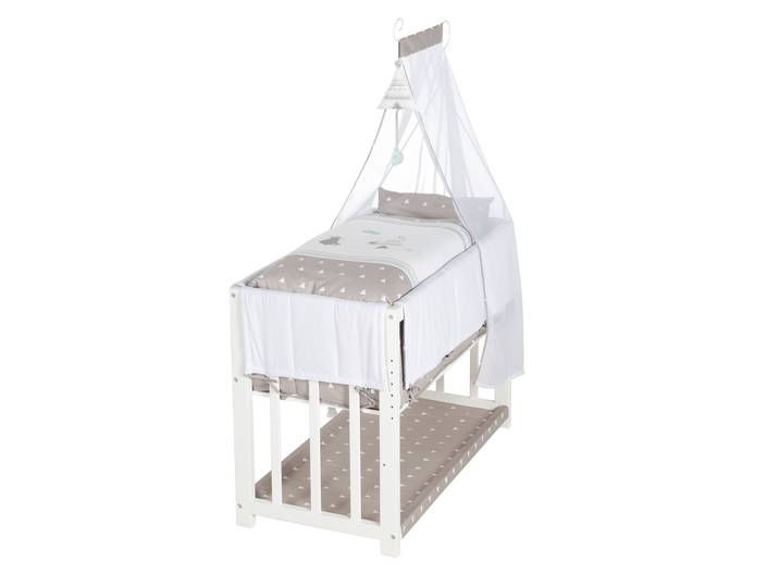 Stuben- & Beistellbett 'Indibär' 4 in 1, Babybett, Wiege & Kinderbank, weiß
