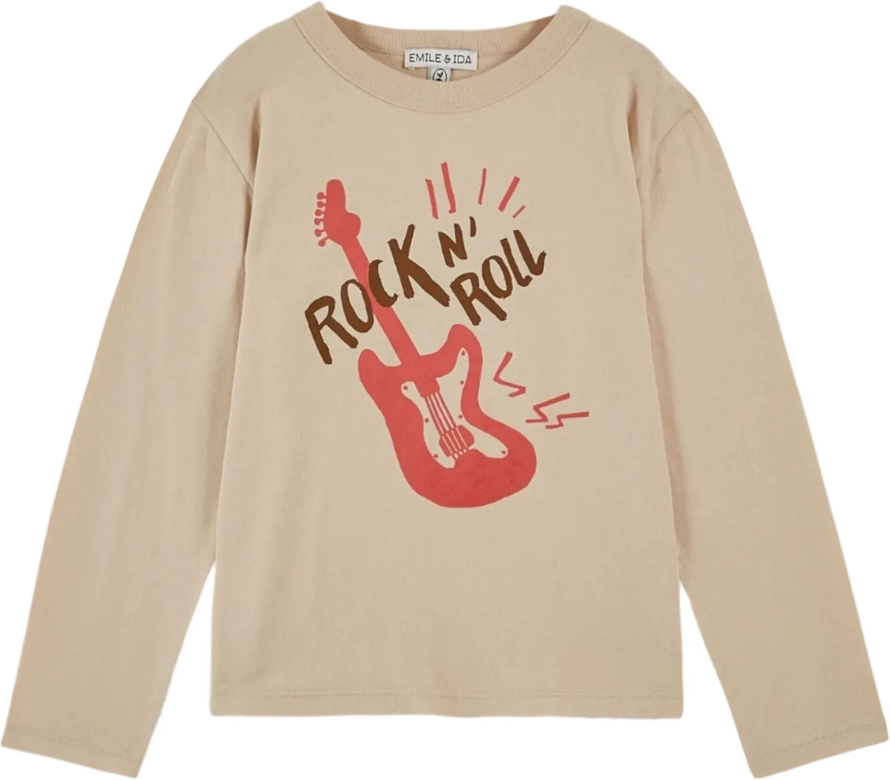 Emile et Ida T-shirt Rock'n'Roll Ecru 2 ans