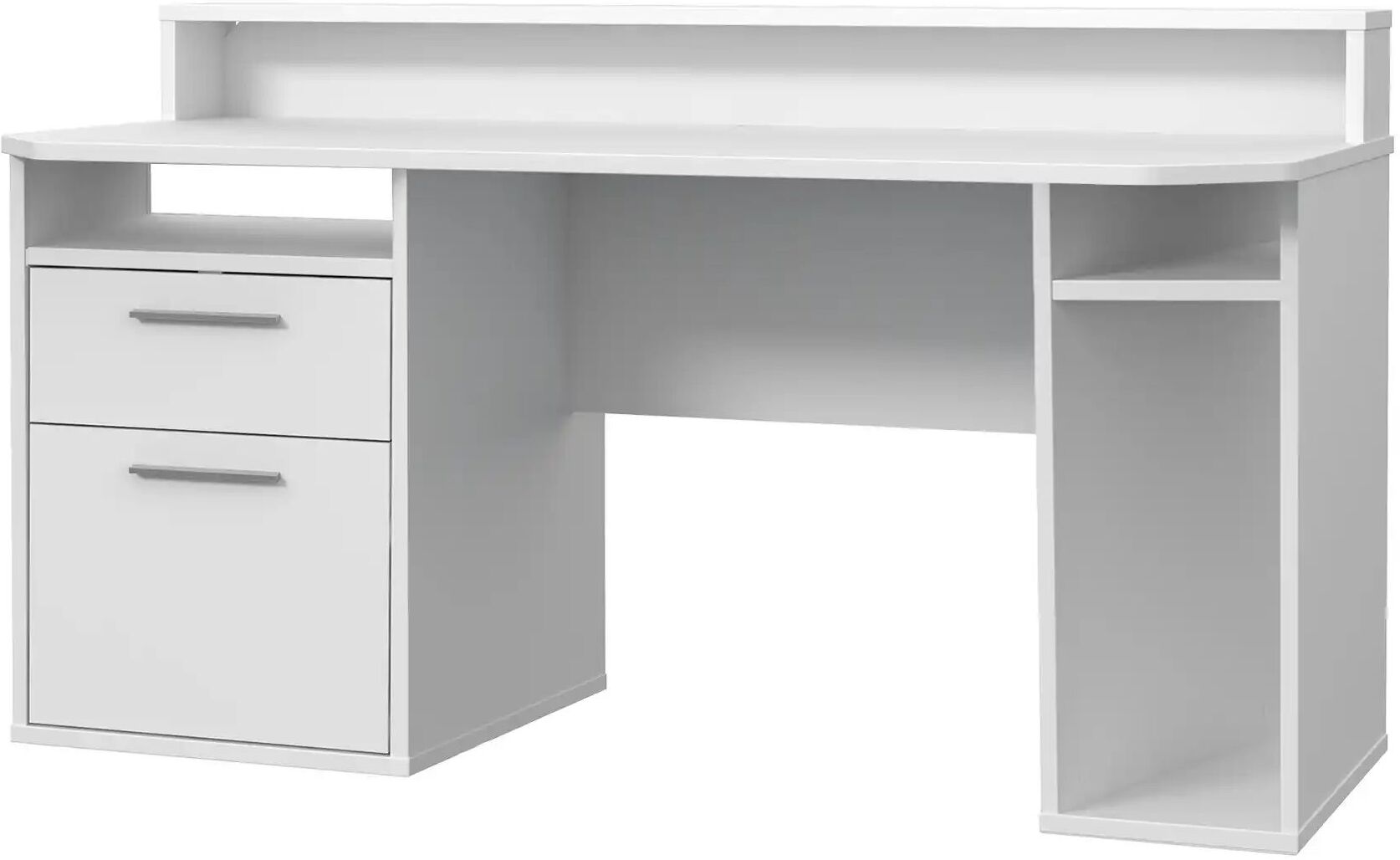 Höffner Gaming-Tisch  Zocker 4 ¦ weiß ¦ Maße (cm): B: 160 H: 91,1 T: 72.0