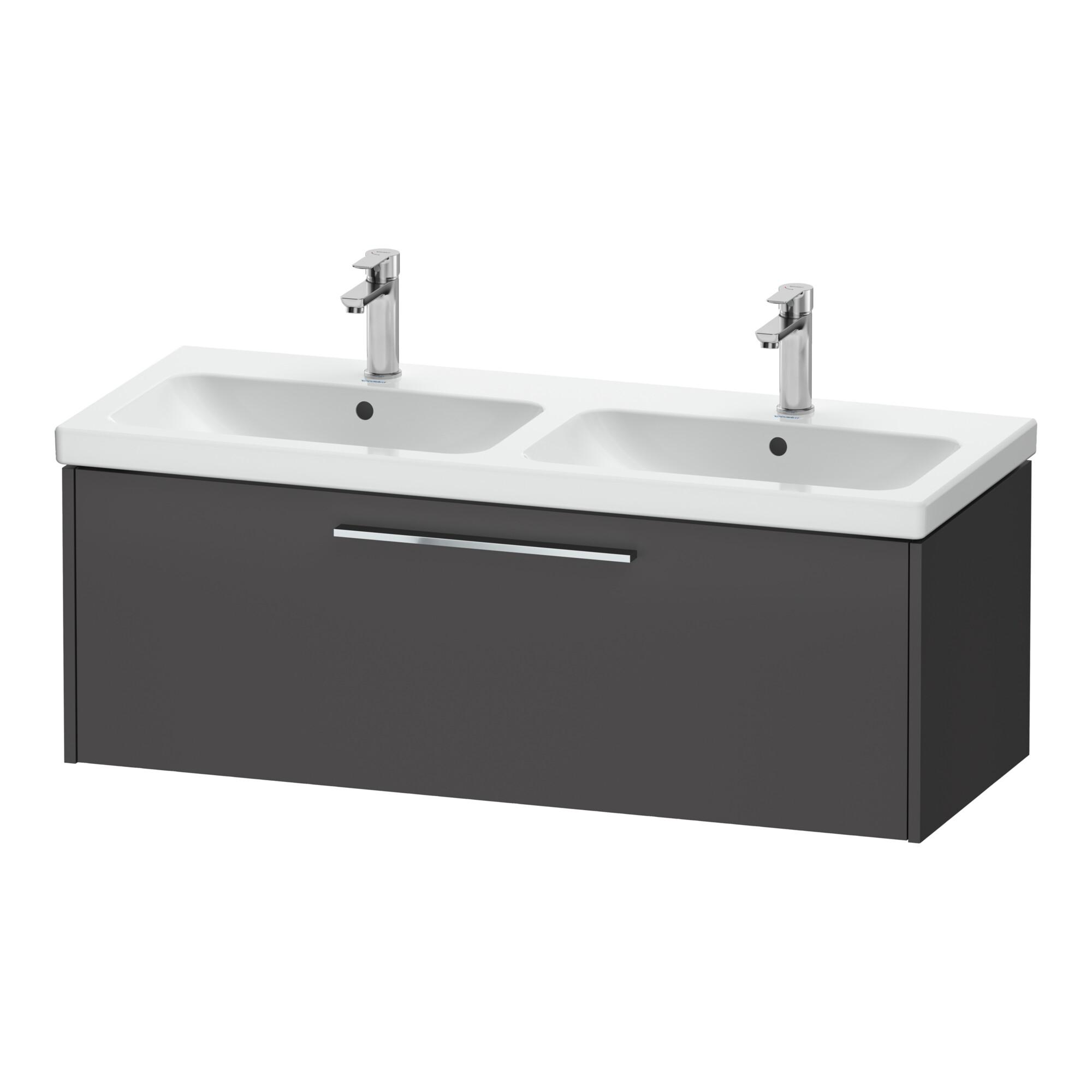 Duravit Waschtischunterschrank D-Code 118,4x40x46cm, 1 A, graph ma, Gr. chr (DC4669010490000)