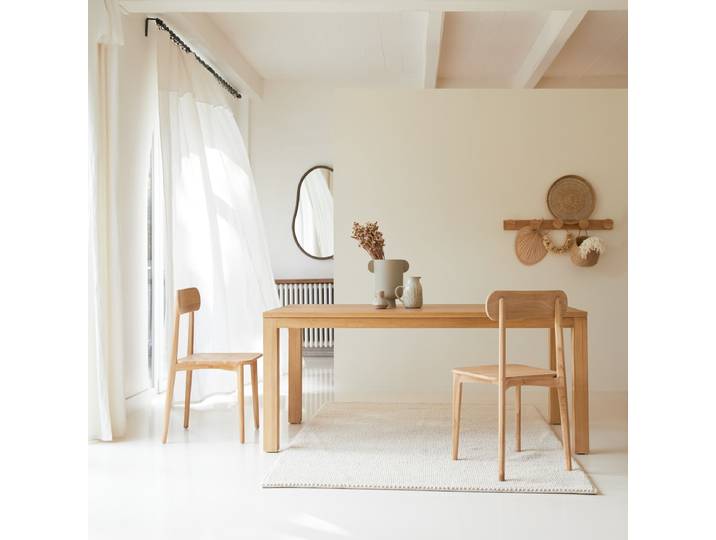 Esstisch 180x90 Teakholz massiv Teak Holz Esszimmer Tikamoon - Natur