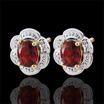 Edenly Ohrstecker Margerite Lilly - Granat
