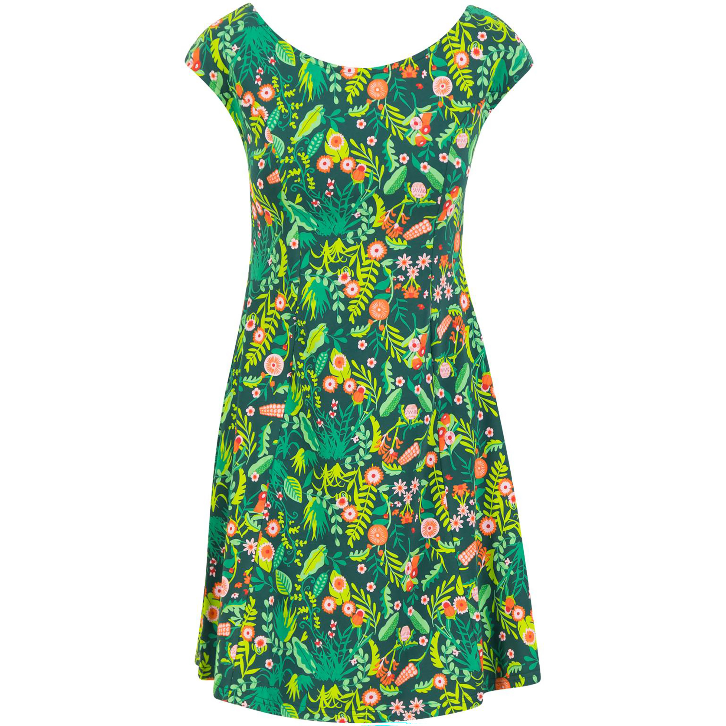 Blutsgeschwister Singin' Swing Kleid Damen Kleider gruen Größe M Lifestyle Elastisch