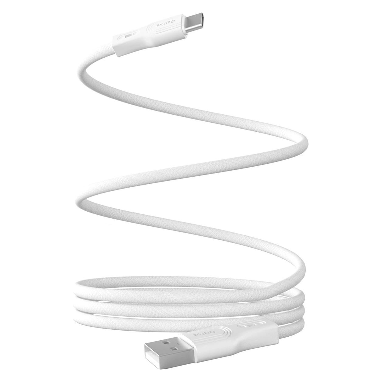 Puro Magnetic 10W Magnetkabel USB-A - USB-C 1m - Weiss (1 m, 10 W) (PUCUSBCMAGWHI)