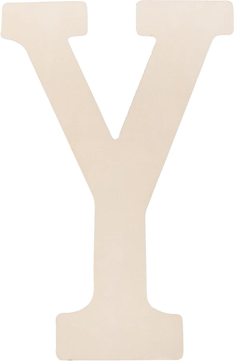 Houten Decoratieletter Y - Blanco - Hoogte: 43,18 cm