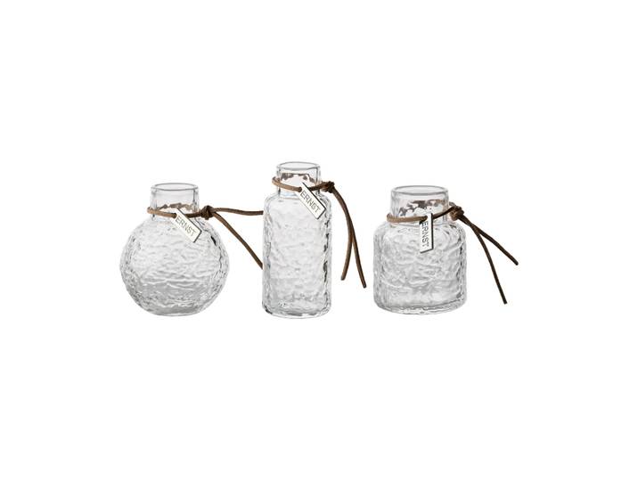 ERNST Set de vases Ernst à motif, coffret cadeau 3 pièces Transparent