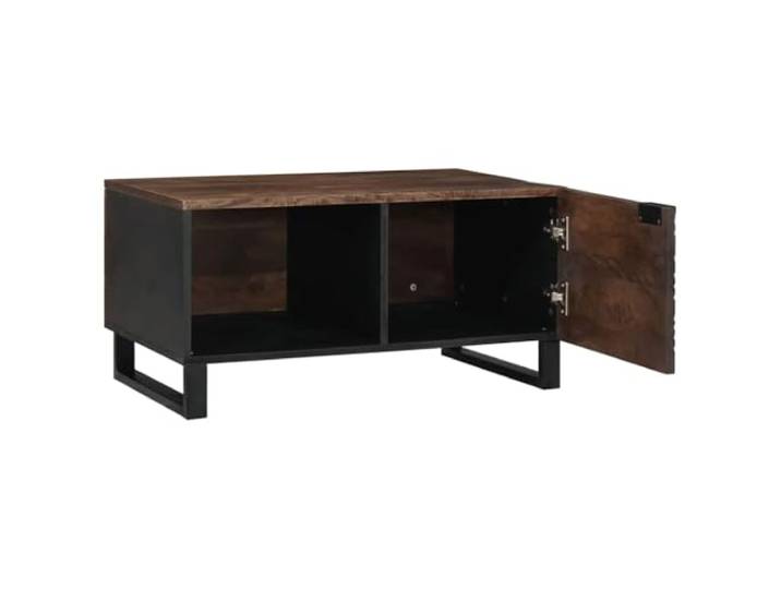 Couchtisch Walnuss 80 x 50 x 40 cm Ingenieurholz Akazienholzplatte,modernes Design,einfache Montage,vielseitig einsetzbar,einfache Wartung