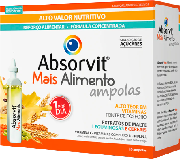 Absorvit Mais Alimento 20 ampolas