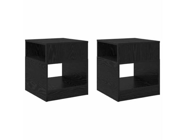 Kaorsrow Beistelltisch 2er Set Schwarz Eichen-Optik 40,5x40x45 cm Vielseitige Ablage mit offenen Fächern für Schlafzimmer und Flur, pflegeleichte Oberfläche sorgt für Ordnung im Raum.