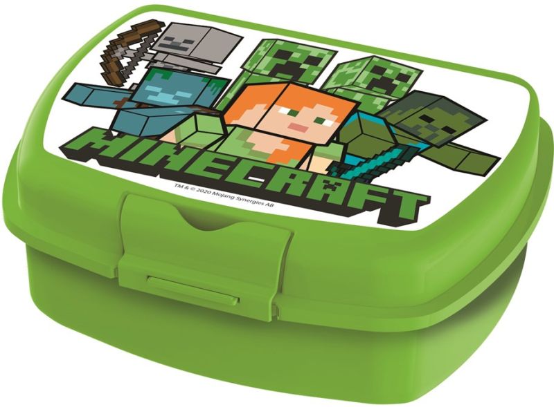 Stor Minecraft Alex with Enemies Broodtrommel-Groen (Diversen) Nieuw