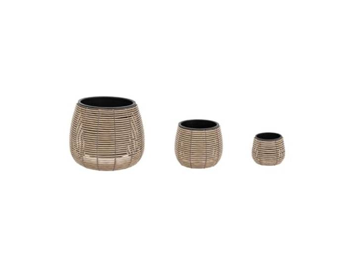 Atmosphera – Set mit 3 Töpfen, Cam, D20, 29, 45 cm, Beige