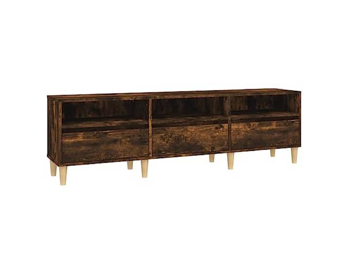 KUPTYERFG TV-Schrank Räuchereiche 150x30x44,5 cm TV-Lowboard Stilvolles TV-Board in Räuchereiche-Optik mit reichlich Stauraum für Ihr Wohnzimmer oder Schlafzimmer.