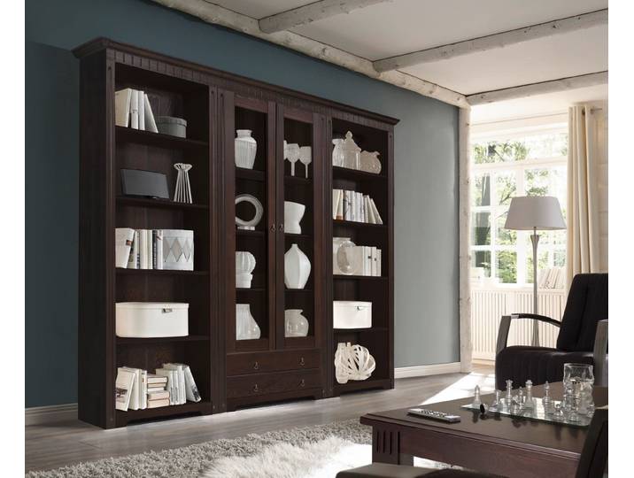 Regalwand kolonial Vitrinenschrank Kiefer 262 cm Cordoba