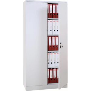 G-Office Aktenschrank FLC/FP.19, aus Metall, zerlegt, abschließbar, 92 x 195 x 42 cm (B/H/T), lichtgrau