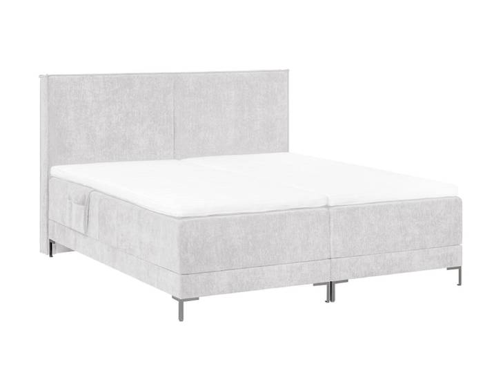 Elektrisches Boxspringbett HUNTER hellgrau 180x200cm halbfest