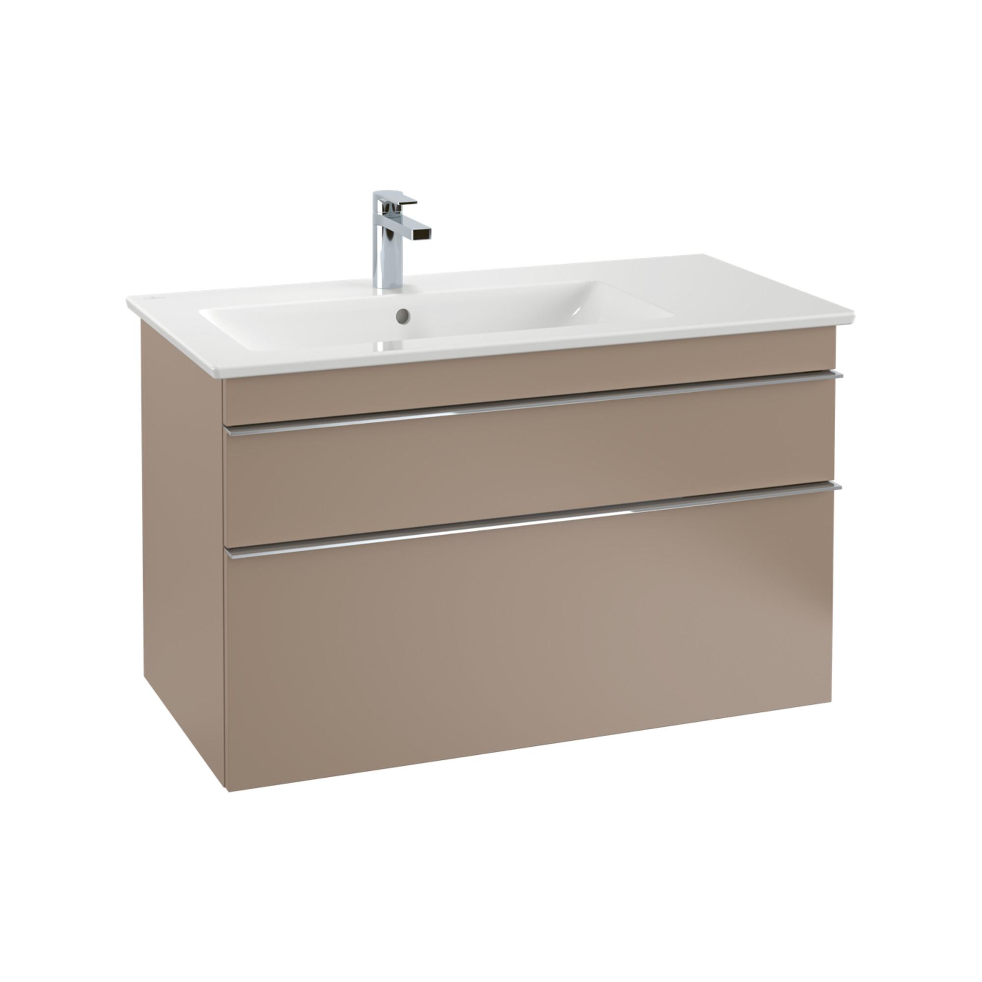 V&B Waschtischunterschrank Venticello 95,3x59x50,2cm, B li, Gr. chr, volc bla ; Villeroy & Boch (A92701VL)