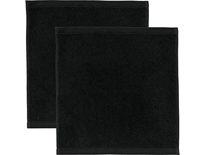 Erwin Müller Seiftuch 2er-Pack, Serie Heidenheim 100% Baumwolle schwarz Größe 30x30 cm - schnell trocknend und extra saugstark, kuschelweich, voluminöse Spitzenqualität