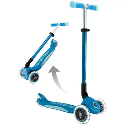 Globber Elite Glow Lights Scooter 3-rädrig - Leuchtet in der Nacht, Farbe: Pastellrosa