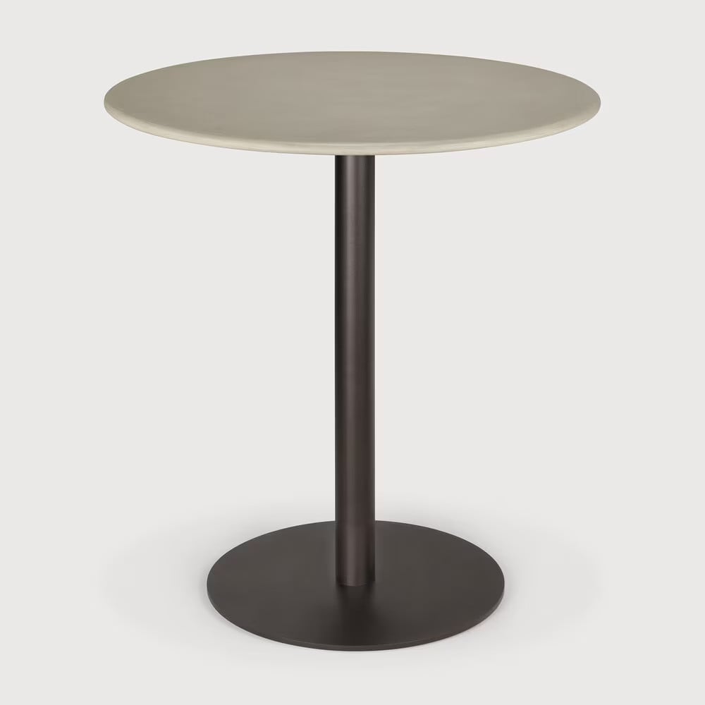 Ethnicraft Outdoor Bistrotafel Blend Beton Lichtgrijs Diameter: 70 cm