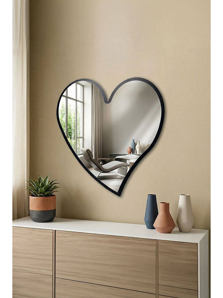 ABERTO DESIGN Spiegel in Schwarz - (B)44 x (H)48 cm - onesize