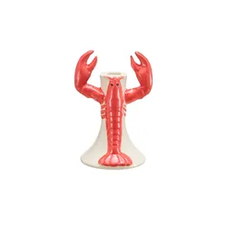Kerzenhalter Lobster   ¦ rot ¦ Porzellan ¦ Maße (cm): B: 10,7 H: 17,8