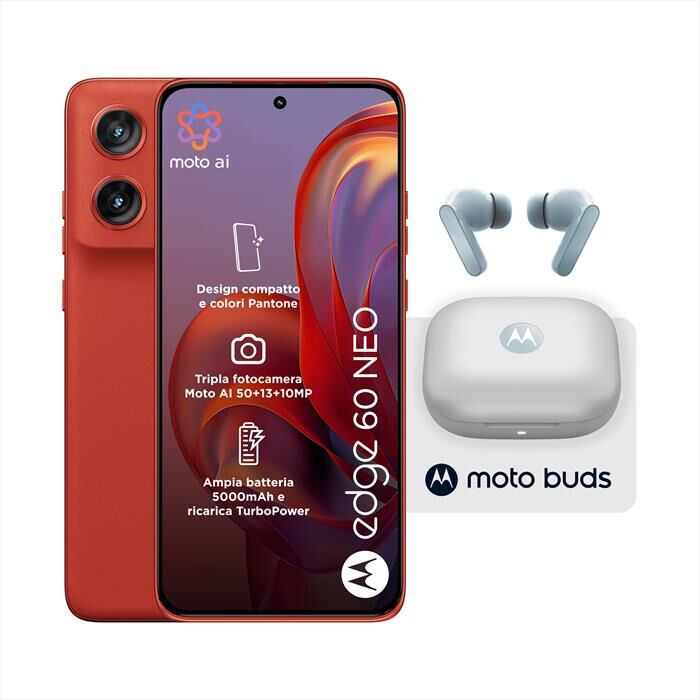 Motorola Smartphone Edge 60 Neo + Moto Buds-pantone Poinciana
