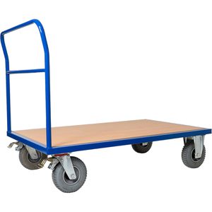 Rollcart Transportwagen Schiebebügelwagen, 02-5998, mit Luftbereifung, 1200 x 800 mm, Tragkraft 400 kg