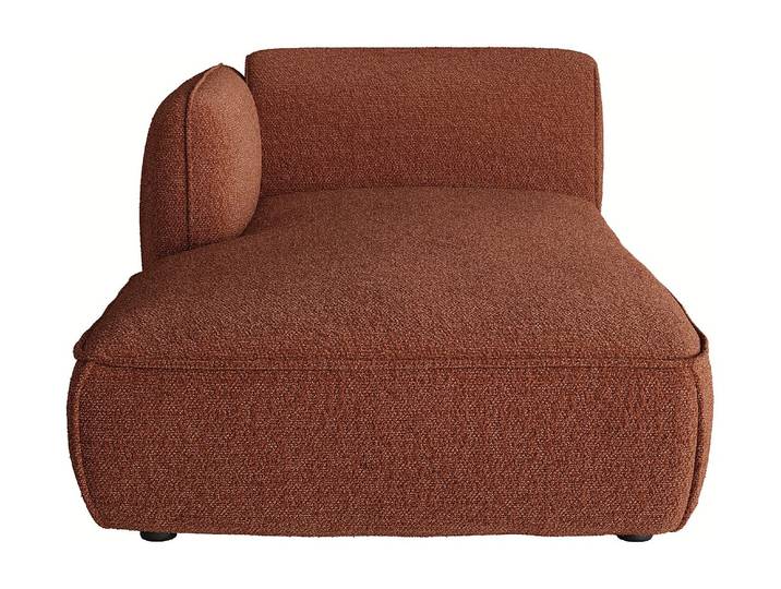 Linke Recamiere mit Armlehne aus Chenille-Gewebe in Terrakotta CAMILIO von Maison Céphy