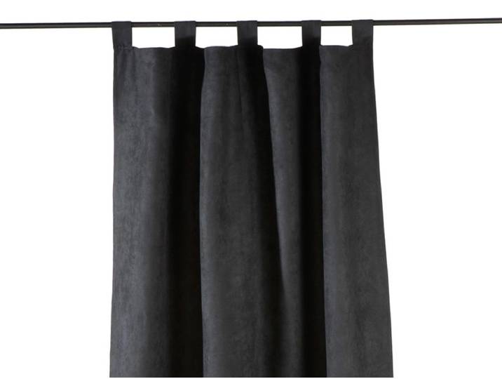Vorhang MILANO 110x240cm pfote / kräuselband abdunkelnd schwarz