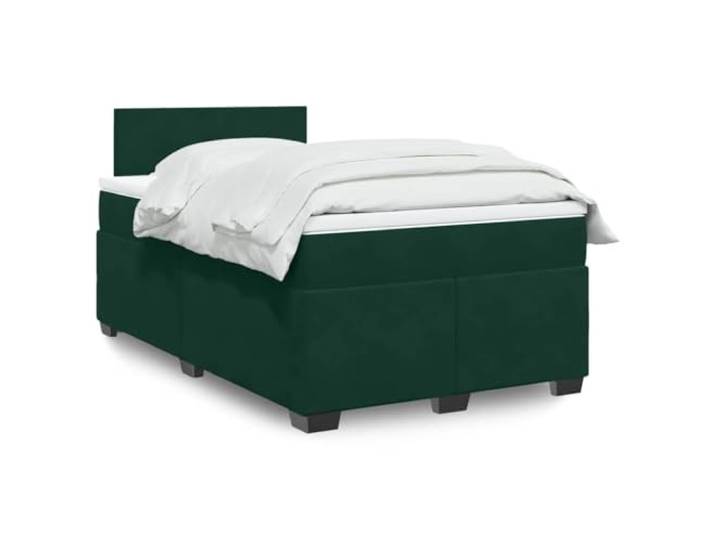 RJPLMFV Lattenrost mit Matratze, Velours, Dunkelgrün, 120 x 190 cm Individuelle Taschenfedern, abnehmbarer waschbarer Bezug, atmungsaktive Unterstützung, Premium-Komfort
