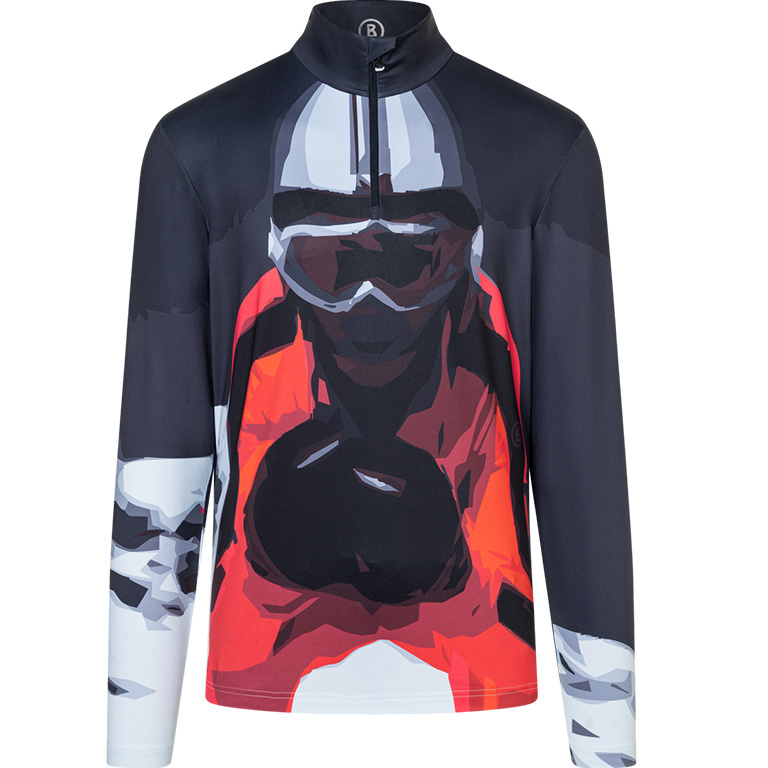 Bogner Herren Skishirt VERTI PRINT red - XL