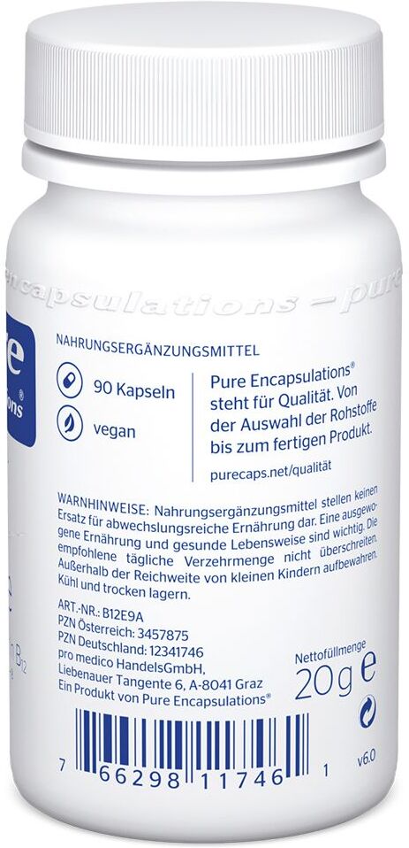 Pure Encapsulations B12 Folate Kapseln 90 St
