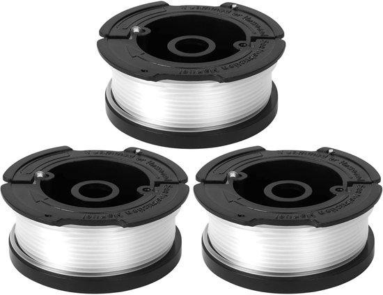 Black+Decker Grastrimmer-spoelen 3-delig pakket Trimdraad voor grasmaaiers en kantmaaiers