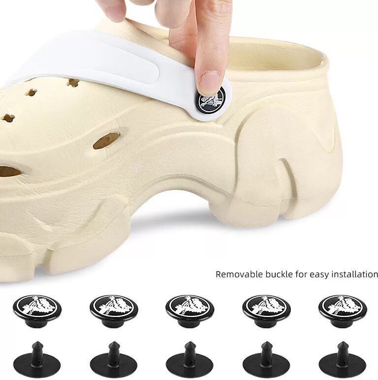 INF Schwarze PVC-Fersenriemen für Clogs - Rutschfest Weiß 40