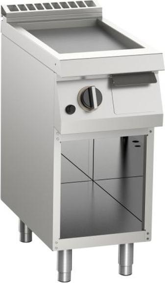 KBS Gasgrillplatte glatt verchromt 1 Heizzone Offener Unterbau 400x730x900 mm