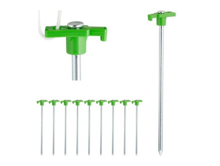 Relaxdays Lot de 10 piquets pour sol