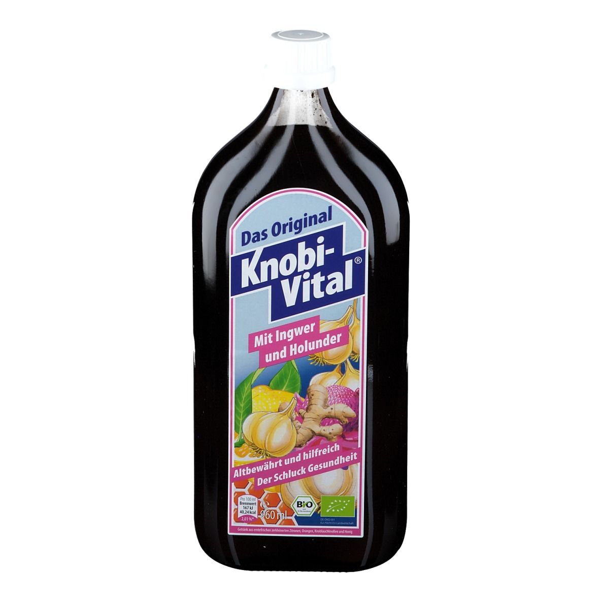 Knobivital mit Ingwer und Holunder Bio 960 ml Flaschen