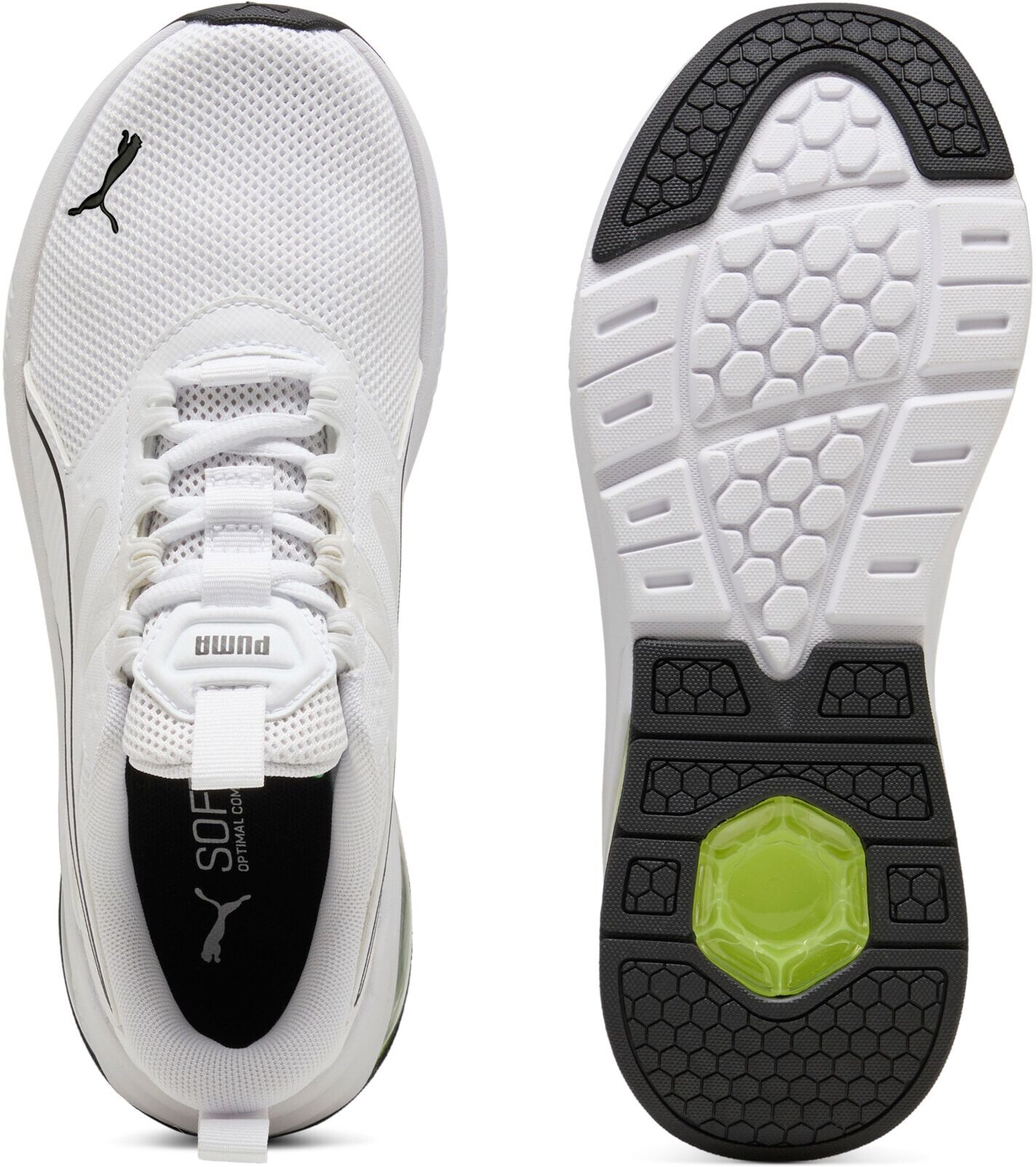 Laufschuh PUMA "VERSE FS", Gr. 42,5, puma weiß, puma schwarz, lime squeeze, Schuhe Laufschuh puma weiß, puma schwarz, lime squeeze 42,5