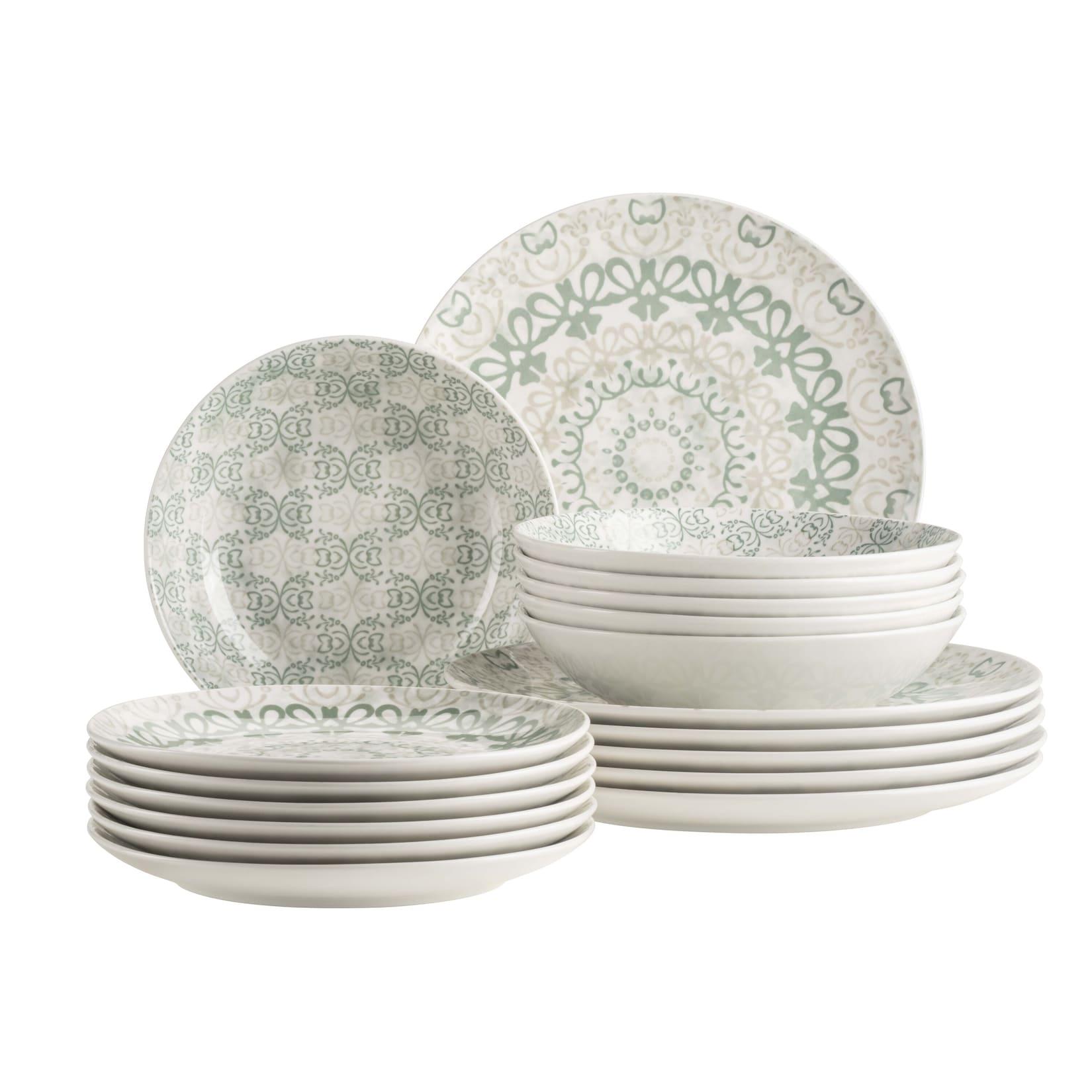 Mäser Teller Set, Porzellan Ornea
