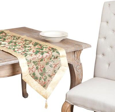 Saro Lifestyle Printed Christmas Table Runner