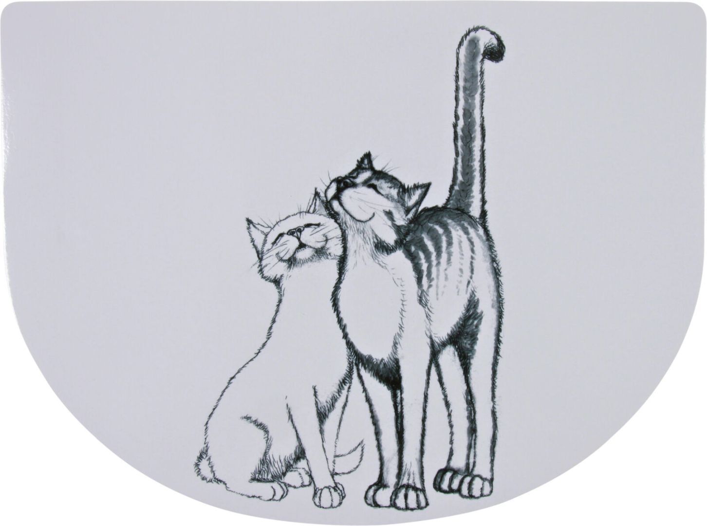TRIXIE Napfunterlage Schmusekatzen, 40 x 30 cm, weiß