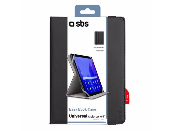 sbs Universal Book case, mit Ständerfunktion für Tablets 8 , black Tablet Case – Android Tablet Zubehör – schwarz