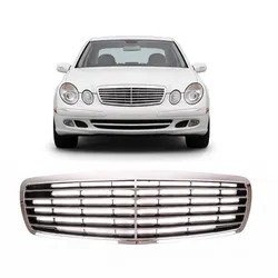 Kühlergrill Schwarz glänzend Chrom passend für Mercedes-Benz E-Klasse W211 2002-2006