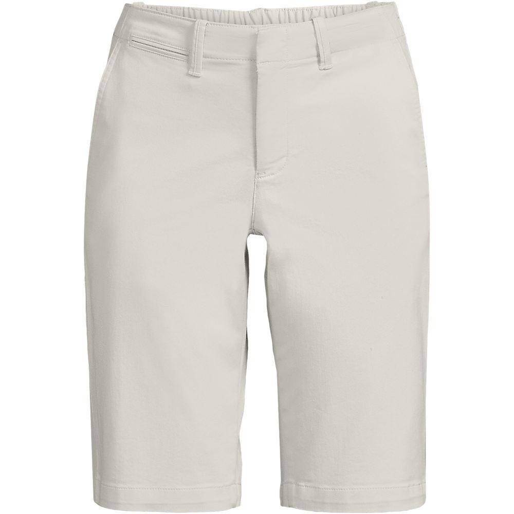 Chino-Bermudas für Damen in Plus-Größe, Damen, size: plus, Beige, Elasthan/Baumwoll-Mischung, by Lands' End