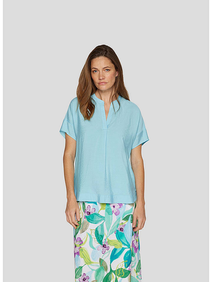 Rabe Bluse in Hellblau - 36