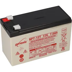 EnerSys Genesis NP7-12T AGM-Bleiakku 12V 7Ah – Faston 6,3 mm