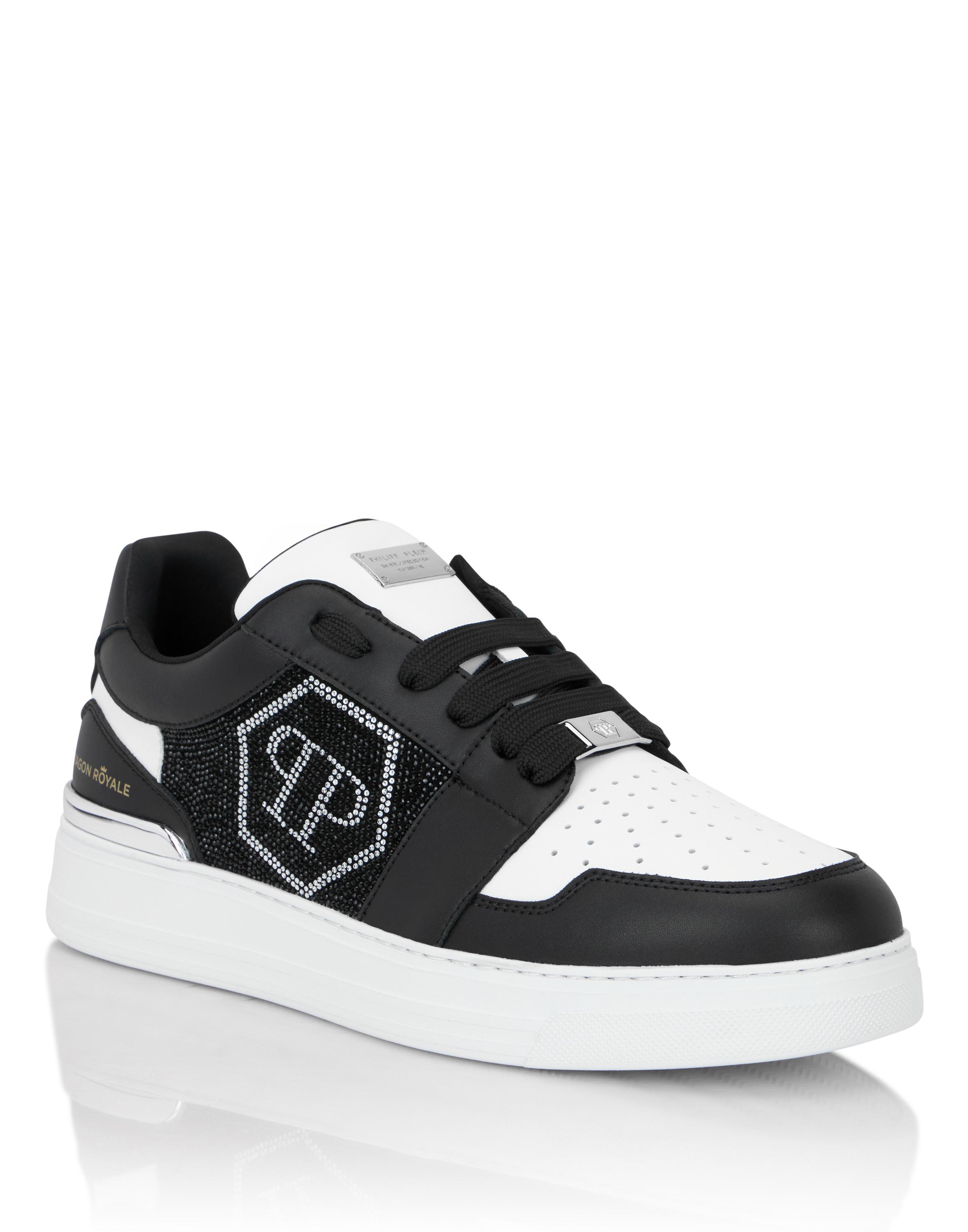 Philipp Plein Low-Top-Sneaker Modell Hexagon - Schwarz/Weiß