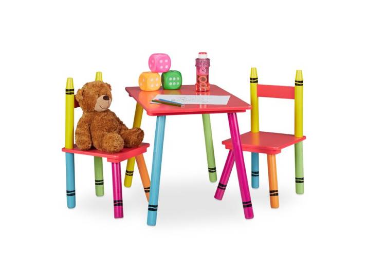 Relaxdays 3-teilige Kindersitzgruppe bunt