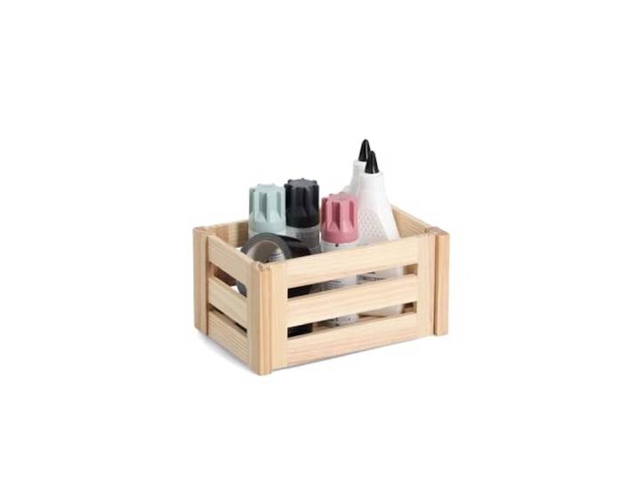 Zeller 13360 Leisten Aufbewahrungskiste, Holz, Natur, 29.5 x 19.6