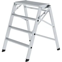 Munk, Leiter + Gerüst, Klapppodest einseitig begehbar 3 Stufen + Plattform (Trittleiter, 83 cm)
